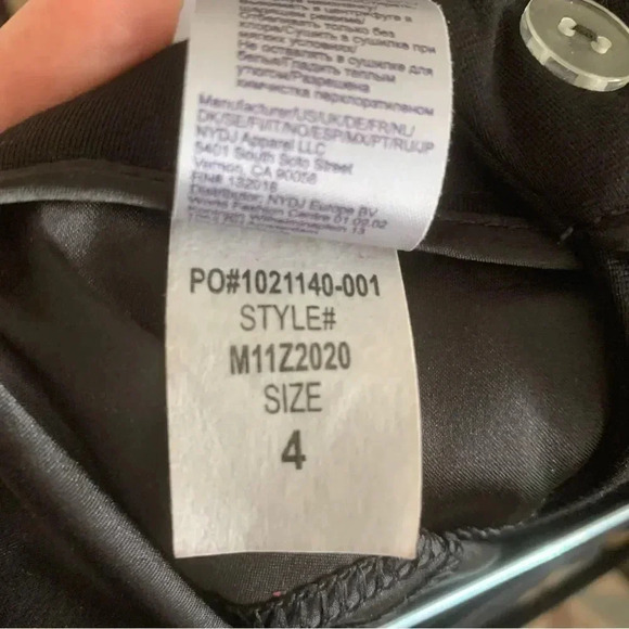 Not Your Daughter Jeans Ponte Knit Slim Trouser Pants Size 4 Black Straight Leg - Picture 12 of 14